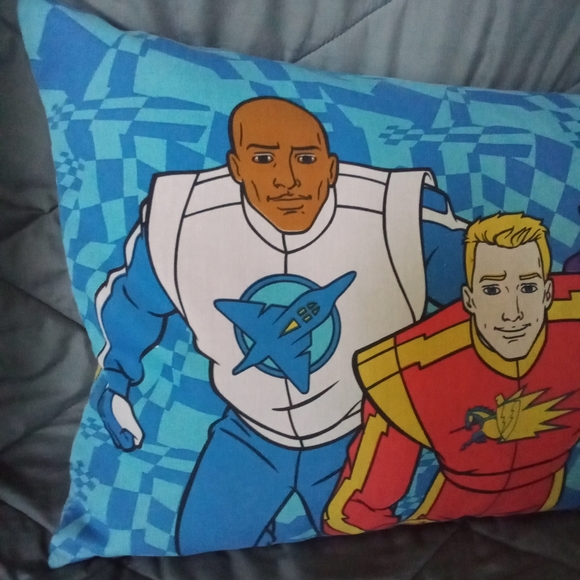 Vintage NASCAR Racers Pillow Case Fox Kids TV 2000's Cartoon Character Bedding - Picture 3 of 14